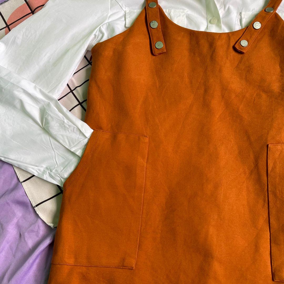 Savannah Brown Jumperskirt (Category: Jumpsuits) located in Manila. Submitted by julimi_ (Listing ID 1099637285, Image 2). Description: DO NOT ORDER IF YOU’RE NOT SURE; FOR SURE BUYERS ONLY! ⚠️🛍 !!! SALE ALERT; BUY 4 JUMPERSKIRT TAKE 1 FREE !!! Details: Savannah Brown Jumperskirt Price: ₱105.00 Size: Medium-SemiLarge (Stretchable) Length: 31 inches Width (Front): 15.5 inches Other deets: 8.5/10 QUALITY | Comfy | Hav dents sa may buttons |W/ pock