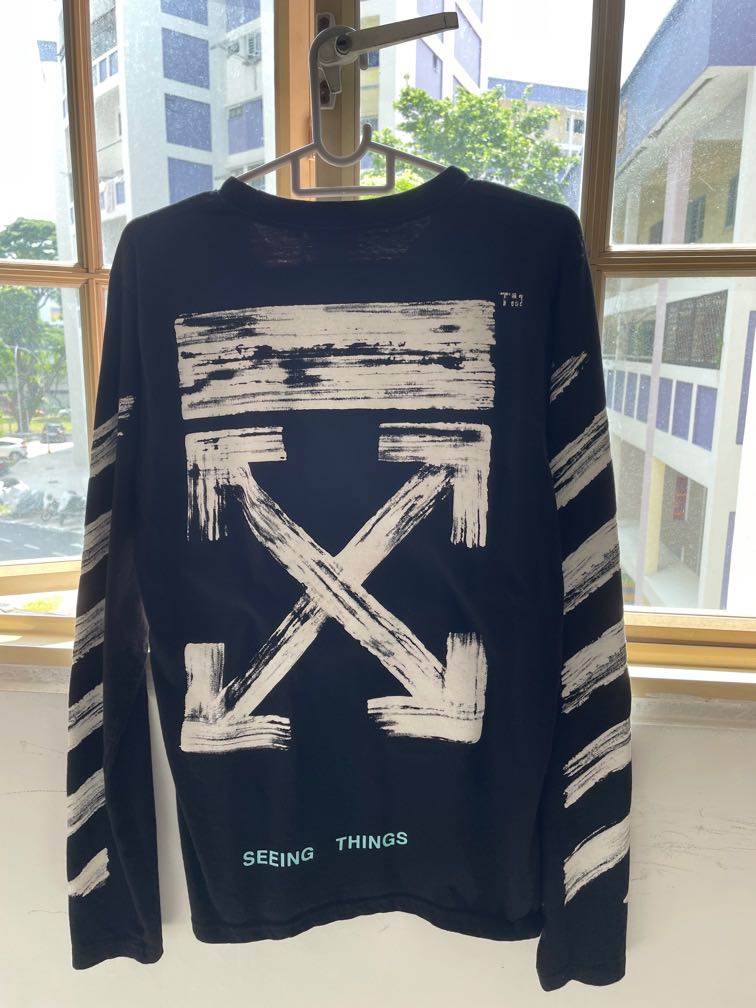 Off white long top sleeve seeing things