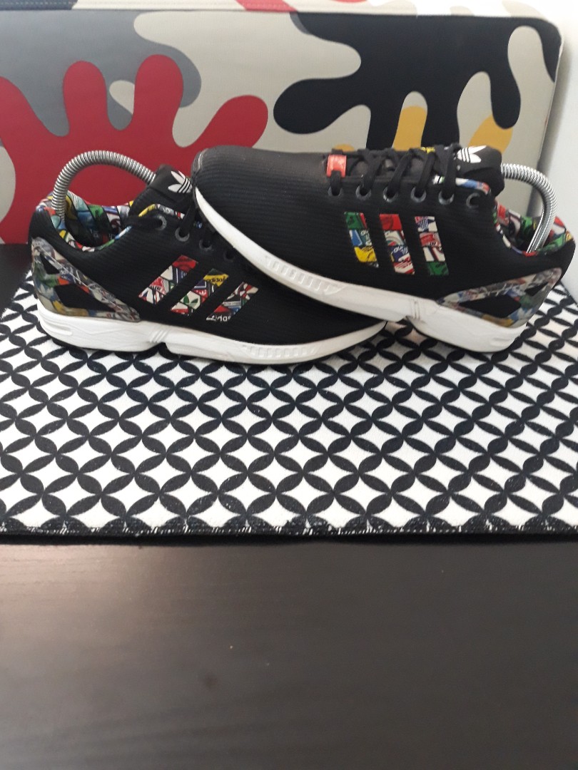 Original Adidas Zx Flux Banner Flag Men s Fashion Footwear Sneakers on Carousell