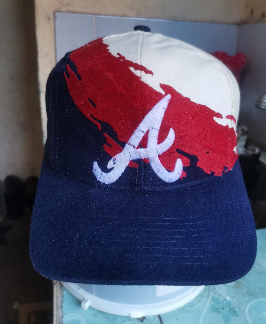 Vintage Logo Athletic Atlanta Braves Gray Baseball Jersey Button Up Mens  Size XL