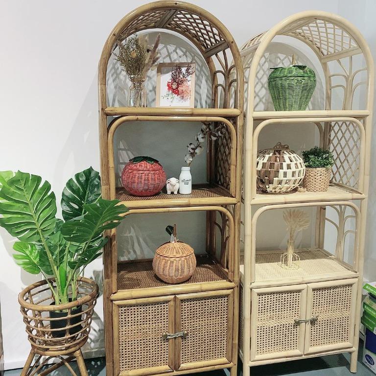Rattan Bookshelf, Furniture & Home Living, Furniture, Shelves,