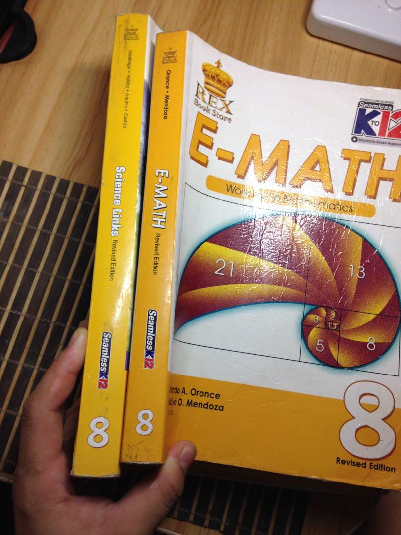 REX Grade 8 Books (Science Links & EMath), Hobbies & Toys, Books