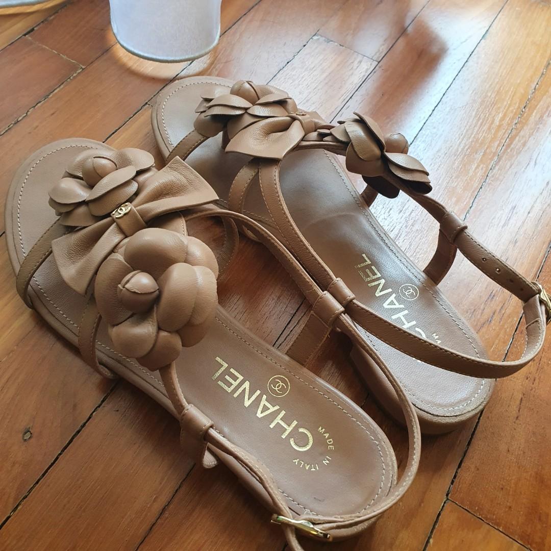 Chanel 2025 sandals nude
