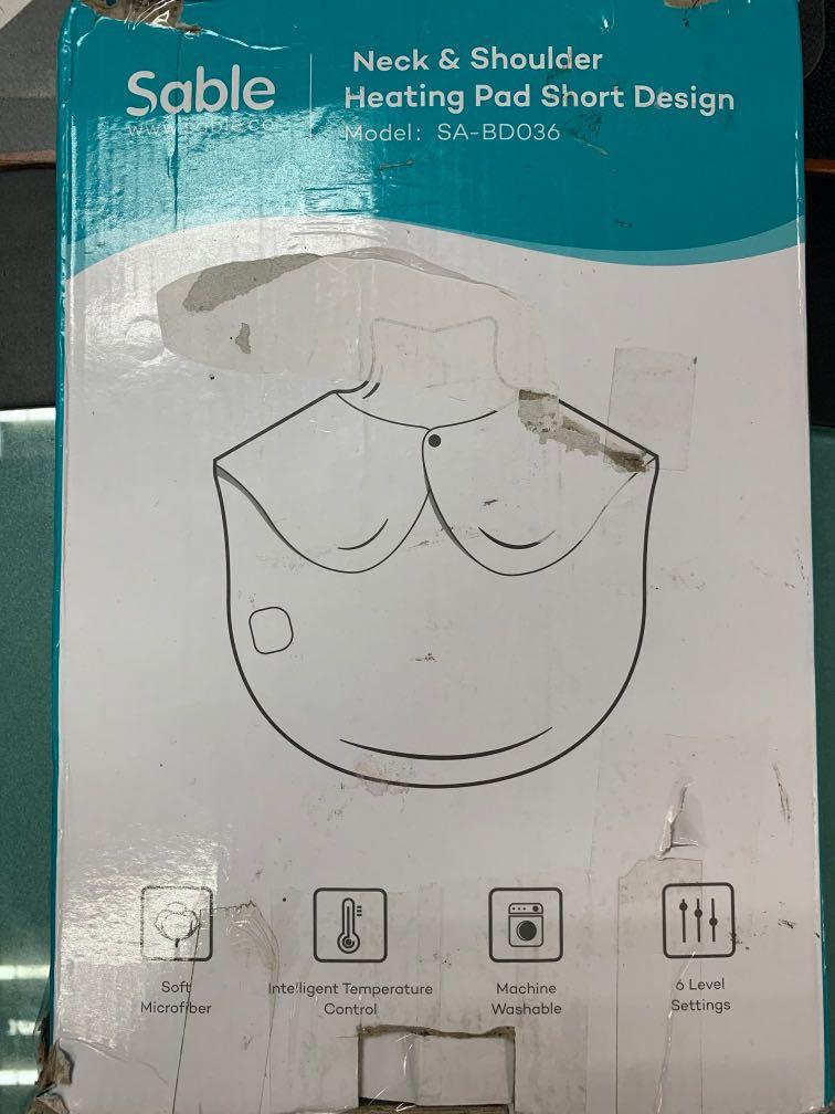 Sable Neck and Shoulder Heating Pad (Category: Massage Devices) located in Pasay City. Submitted by ayinong168 (Listing ID 1099527425, Image 3). Description: Item is in excellent condition mint still in box, soft microfiber, 6 level settings, temp controller, machine washable, 110volts needs transformer to work pm for details.