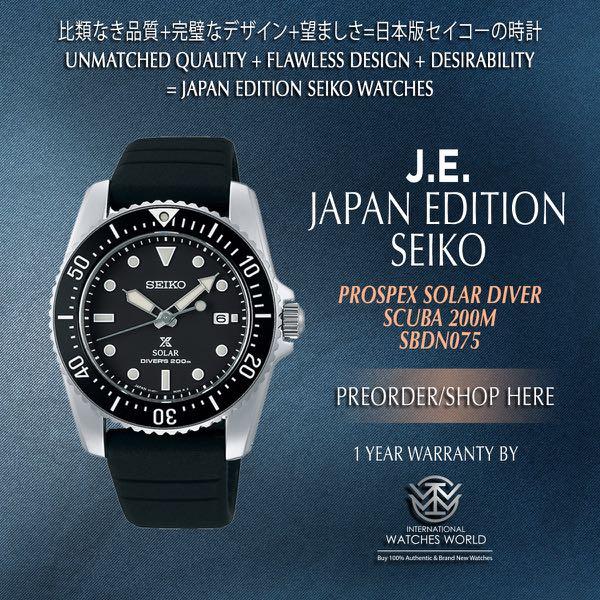 SEIKO JAPAN EDITION PROSPEX SOLAR DIVERS SCUBA SBDN075 SILICONE BAND, Men's  Fashion, Watches & Accessories, Watches on Carousell