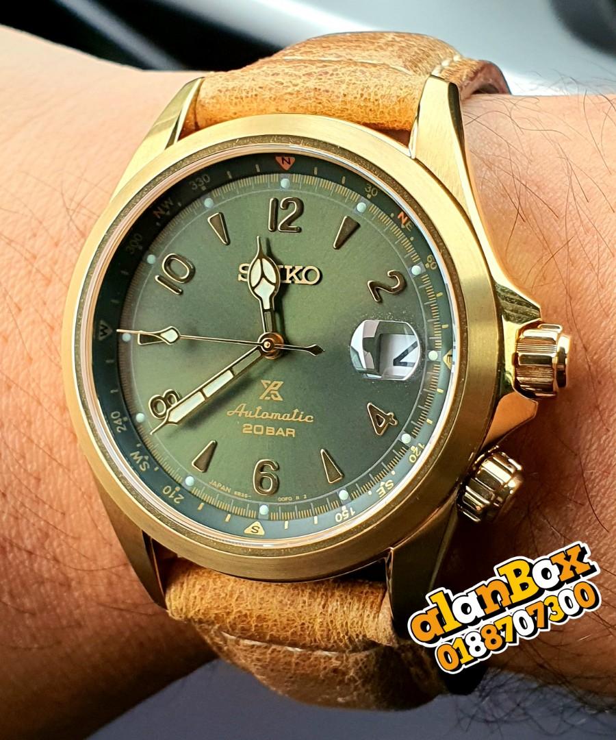 Seiko SPB210J1 Prospex Full Gold Alpinist Sunbeam, Luxury, Watches on  Carousell