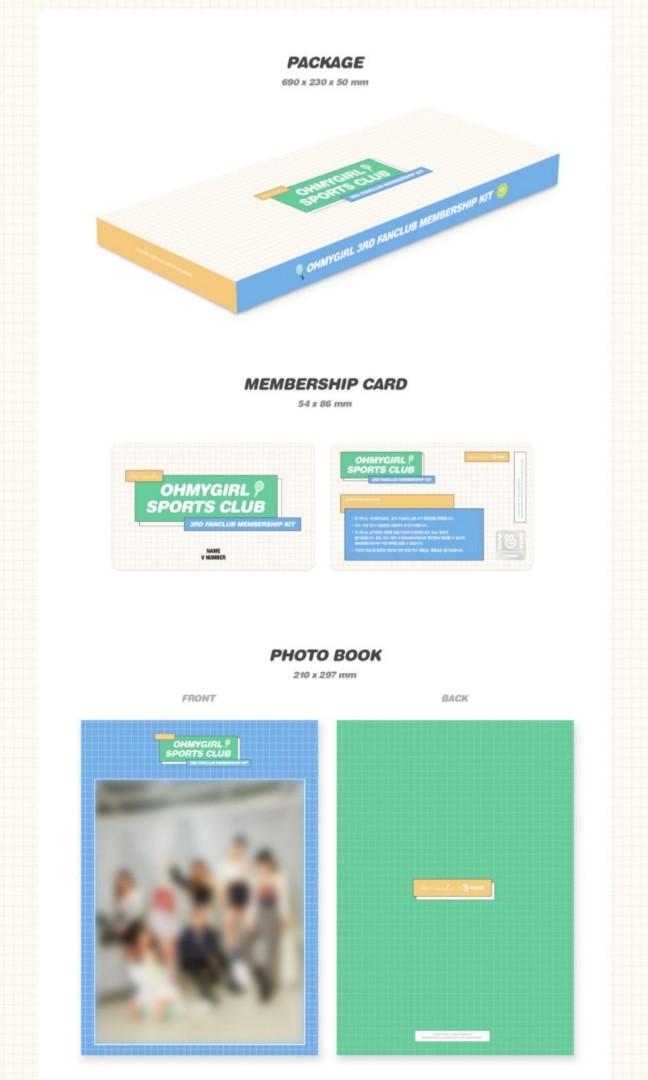 OH MY GIRL 1ST FANCLUB MEMBERSHIP KIT