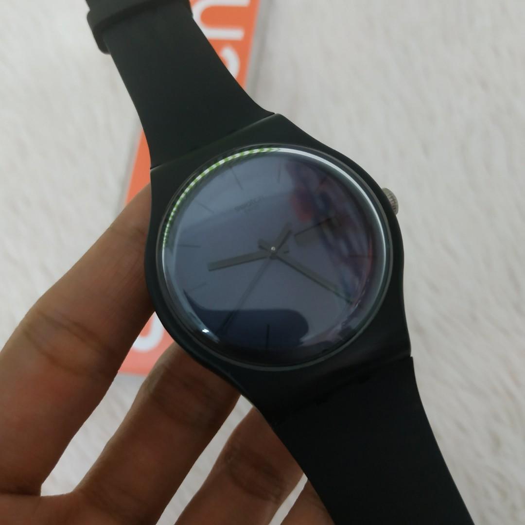 Swatch black store rebel suob702