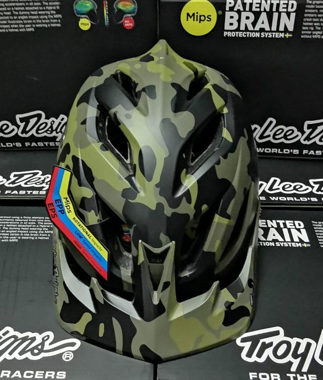 Troy Lee Designs A3 MIPS MTB Helmet Camo Green 2 Sizes Sports