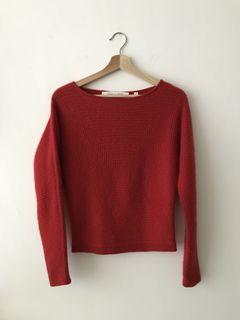 Uniqlo & Lemaire Cropped Red Knitwear