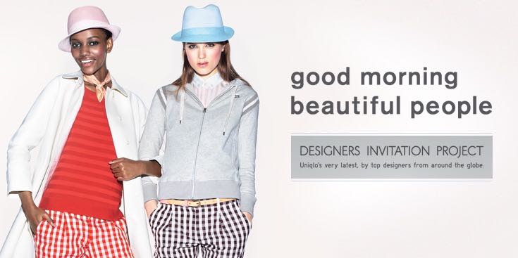 Uniqlo good morning beautiful people designers invitation project