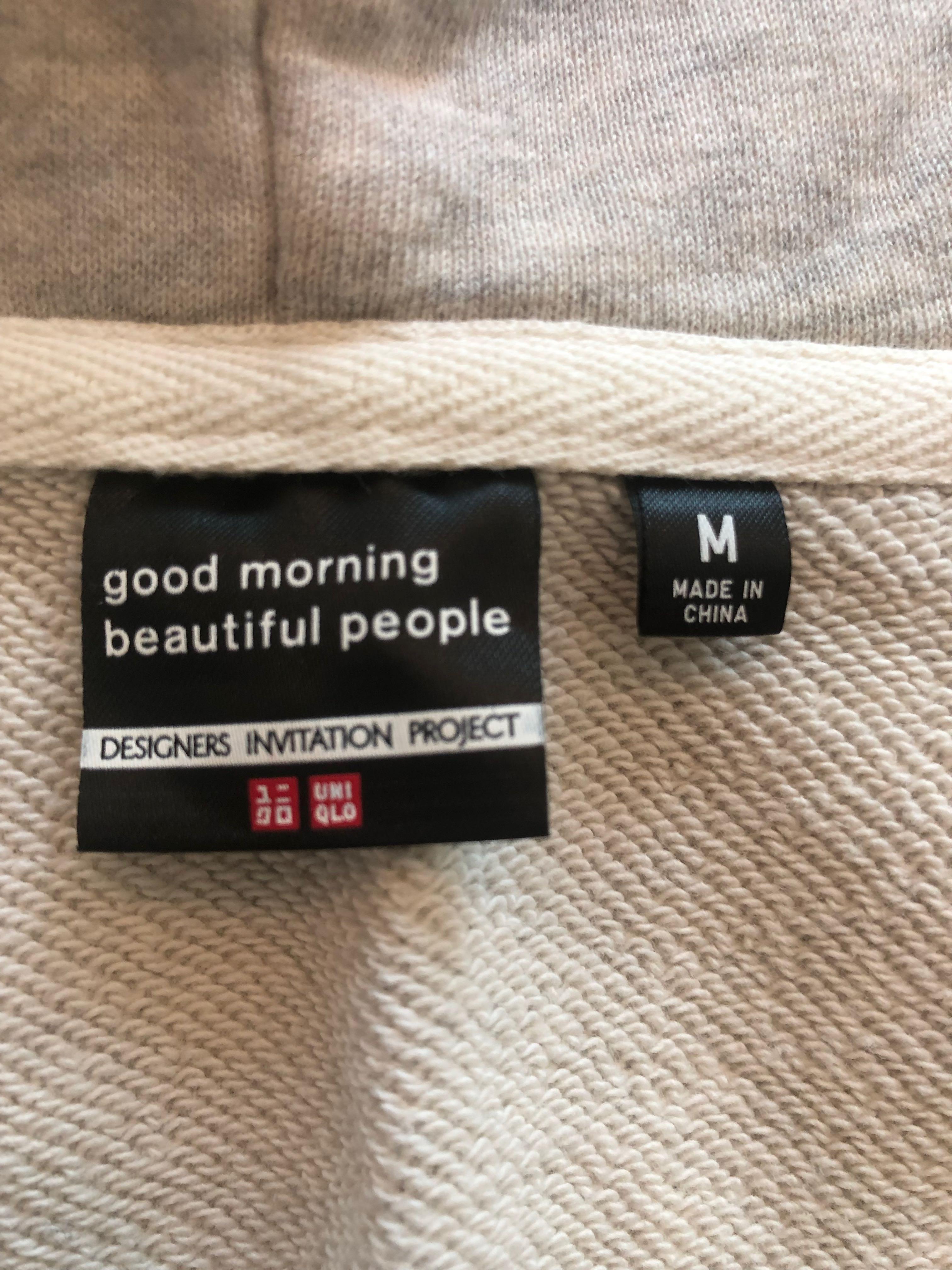 Uniqlo good morning beautiful people designers invitation project Sweat  Hoodie in grey