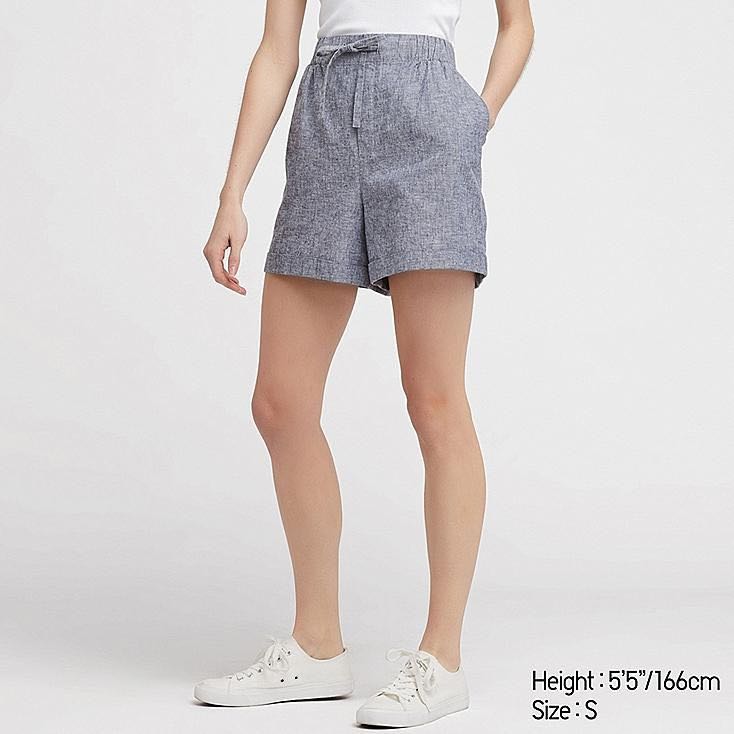 Gray sales linen shorts