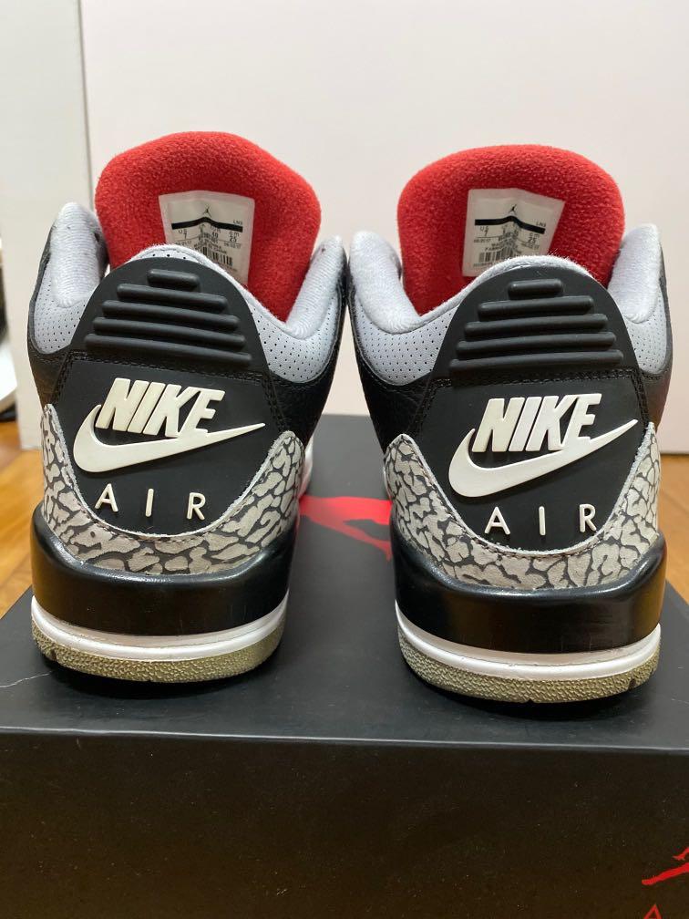 US7 Air Jordan 3 Retro OG Black Cement Men s Fashion Footwear