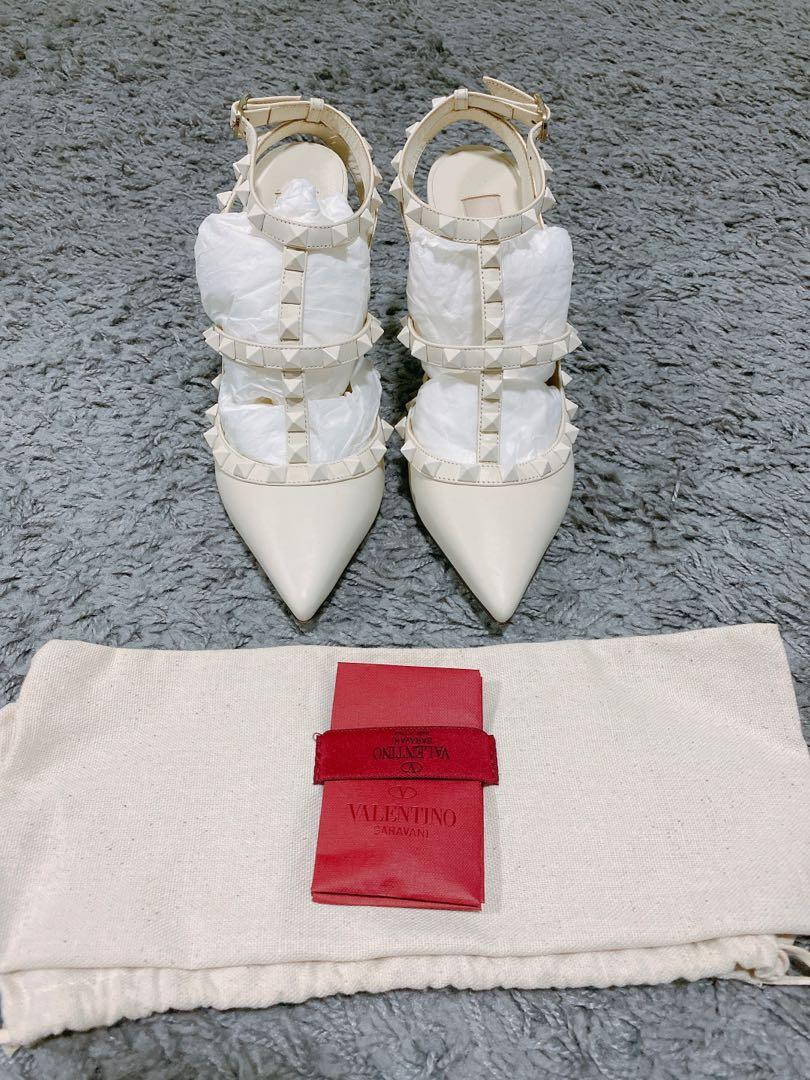 White valentino hotsell rockstuds
