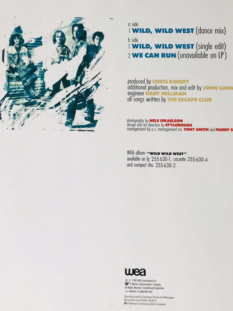 Vinyl Record - The Escape Club - Wild Wild West 12” Single, Hobbies & Toys,  Music & Media, Vinyls on Carousell