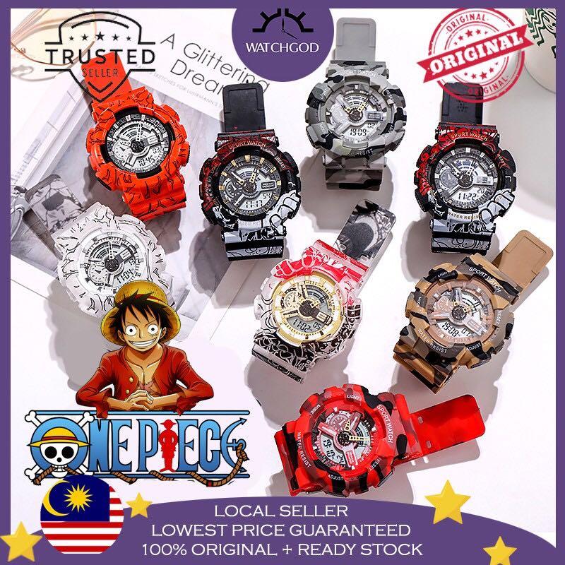 WATCHGOD PROMO G One Piece Dragon Ball Digital LED Sports Men Women Kid Unisex Watch Jam Tangan Lelaki Wanita Kanak