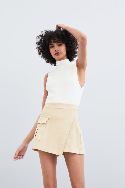 ZARA FAUX SUEDE Skort Women s Fashion Bottoms Other Bottoms on
