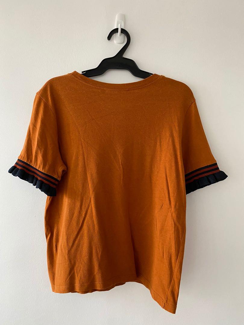 ZARA ruffled top (Category: Shirts) located in Quezon City. Submitted by fernan.declutter (Listing ID 1099574364, Image 2). Description: Best top I had and super easy to partner bottoms with it..