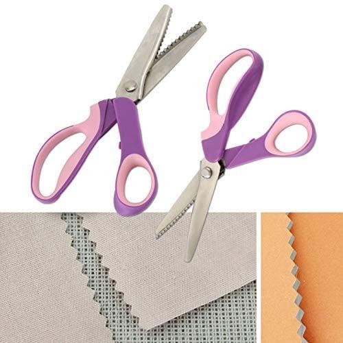 Zigzag Professional Fabric Craft Scissors Scalloped Zigzag Pinking Shears Stainless Steel