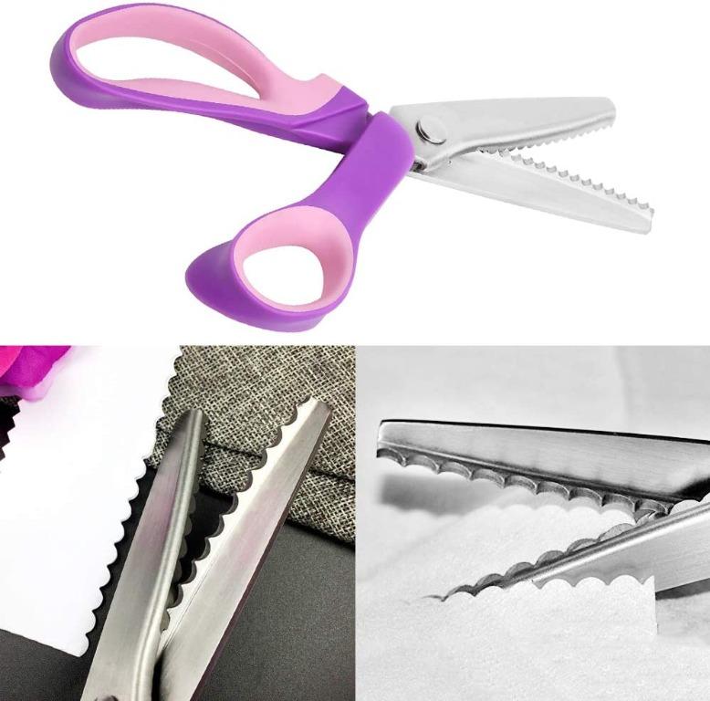 Zigzag Professional Fabric Craft Scissors Scalloped Zigzag Pinking Shears Stainless Steel
