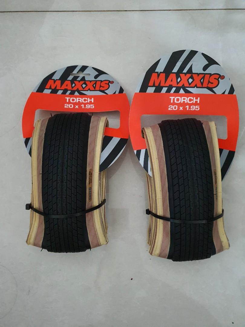 20 x 1.95 Maxxis Torch BMX Tyres M149 Skinwall tires skin gum tan wall