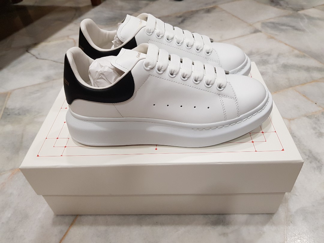 Alexander McQueen Oversized Sneaker in White Black Men s Fashion