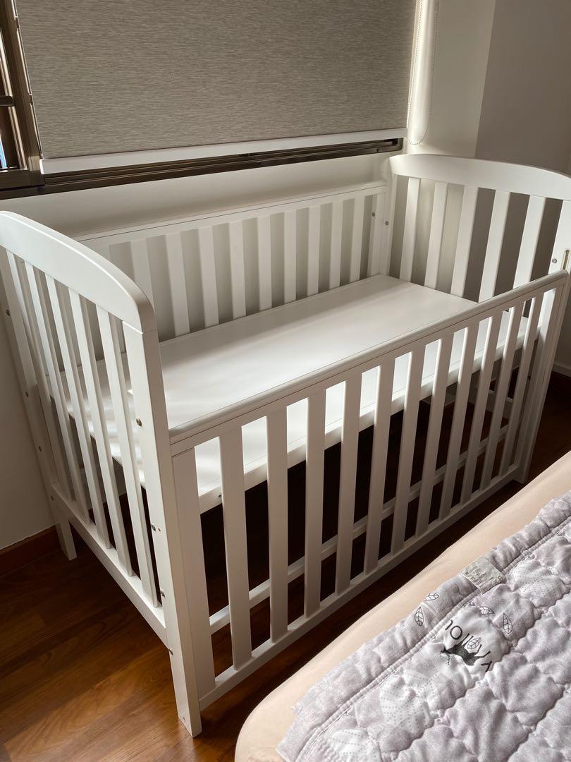 7in1 Convertible Baby Cot with drop gate, Babies & Kids, Baby Nursery