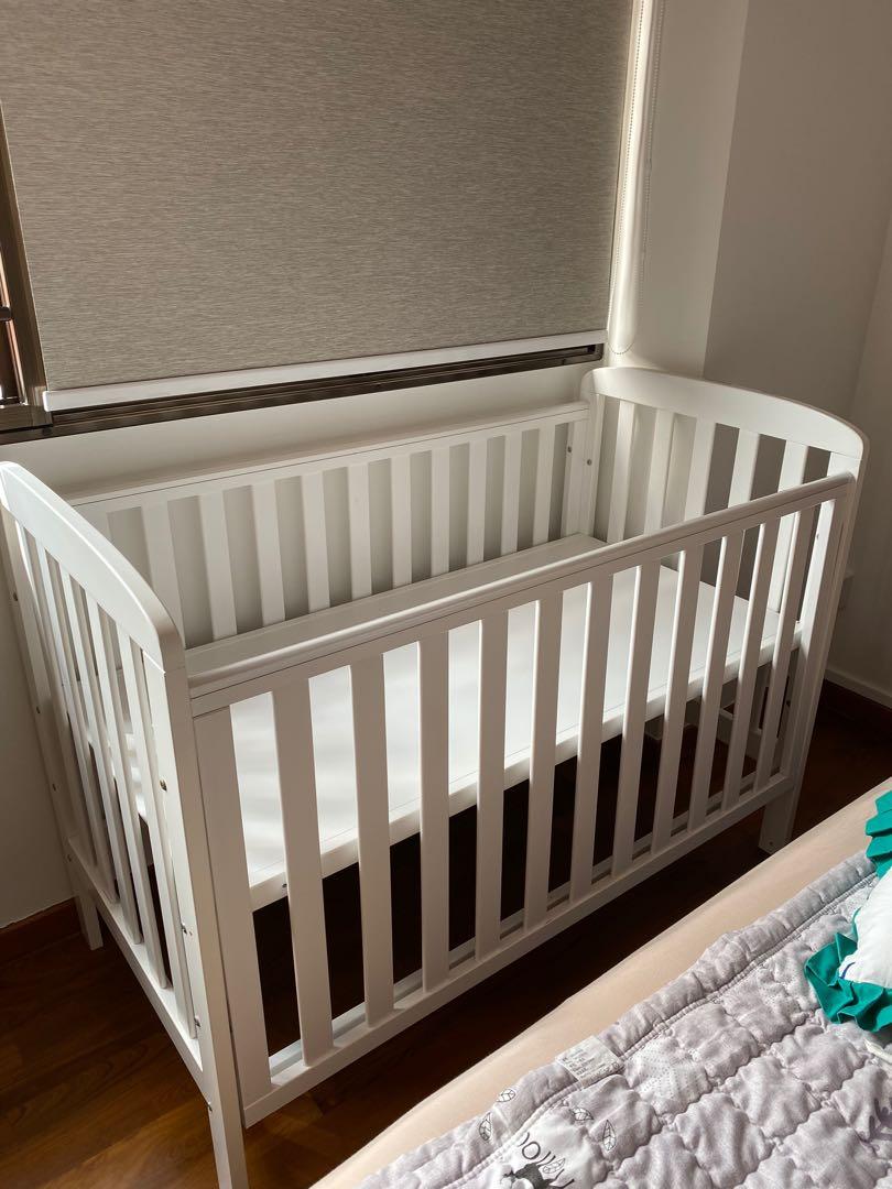 7in1 Convertible Baby Cot with drop gate, Babies & Kids, Baby Nursery