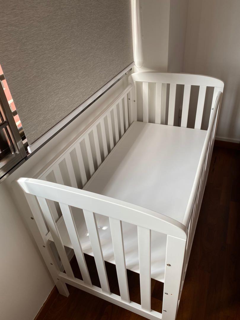 7in1 Convertible Baby Cot with drop gate, Babies & Kids, Baby Nursery