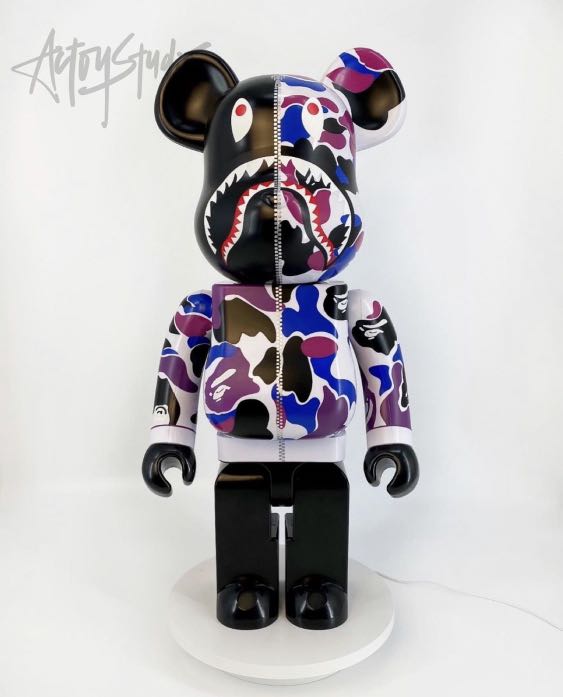 Bearbrick bape hot sale camo shark