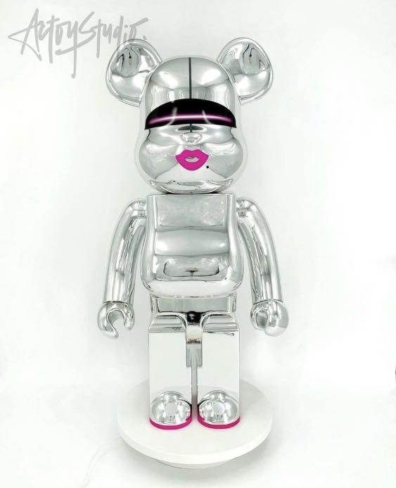 Bearbrick Sorayama 2G Silver 1000%, Hobbies & Toys, Toys & Games 