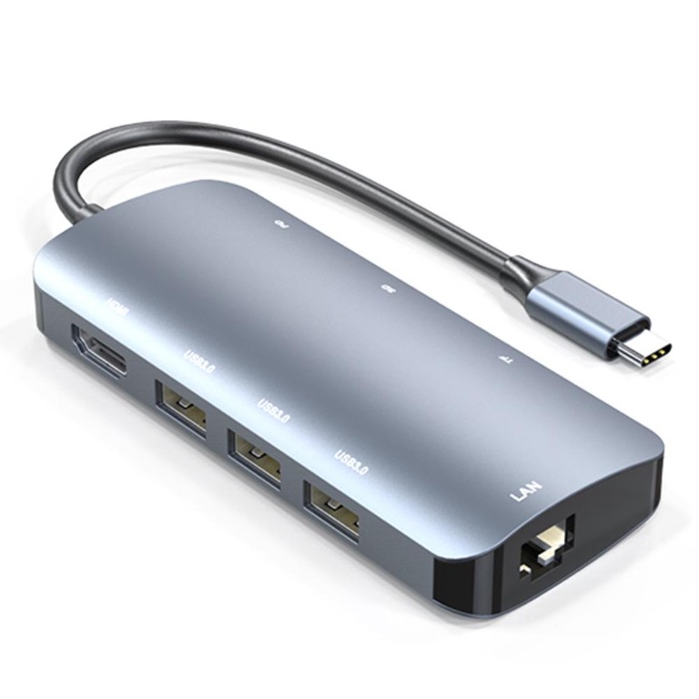 [BNIB] Hello 8-in-1 USB C HUB, Type C To Multi USB 3.0 HUB HDMI Adapter ...