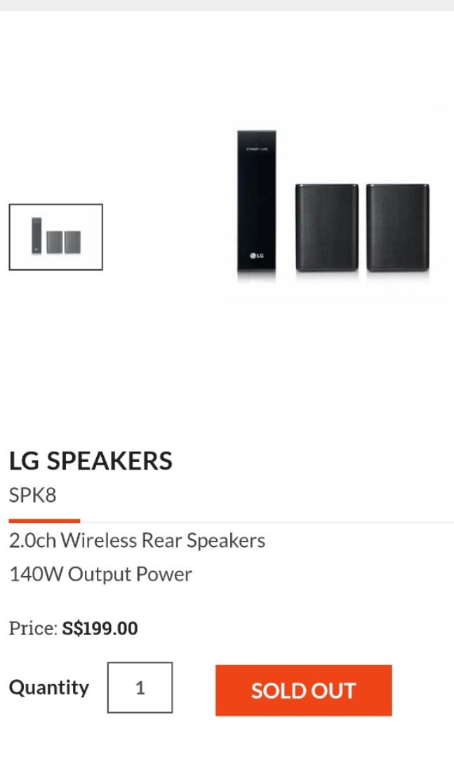 (BNIB) LG rear speaker kit, Audio, Soundbars, Speakers & Amplifiers on Carousell