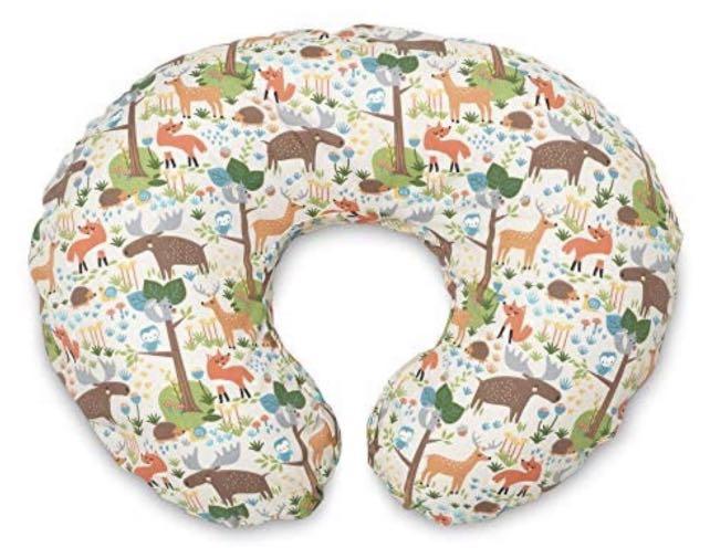 Boppy Original Nursing Pillow and Positioner Cotton Blend Sketch Slate Earth Tone Woodland cover
