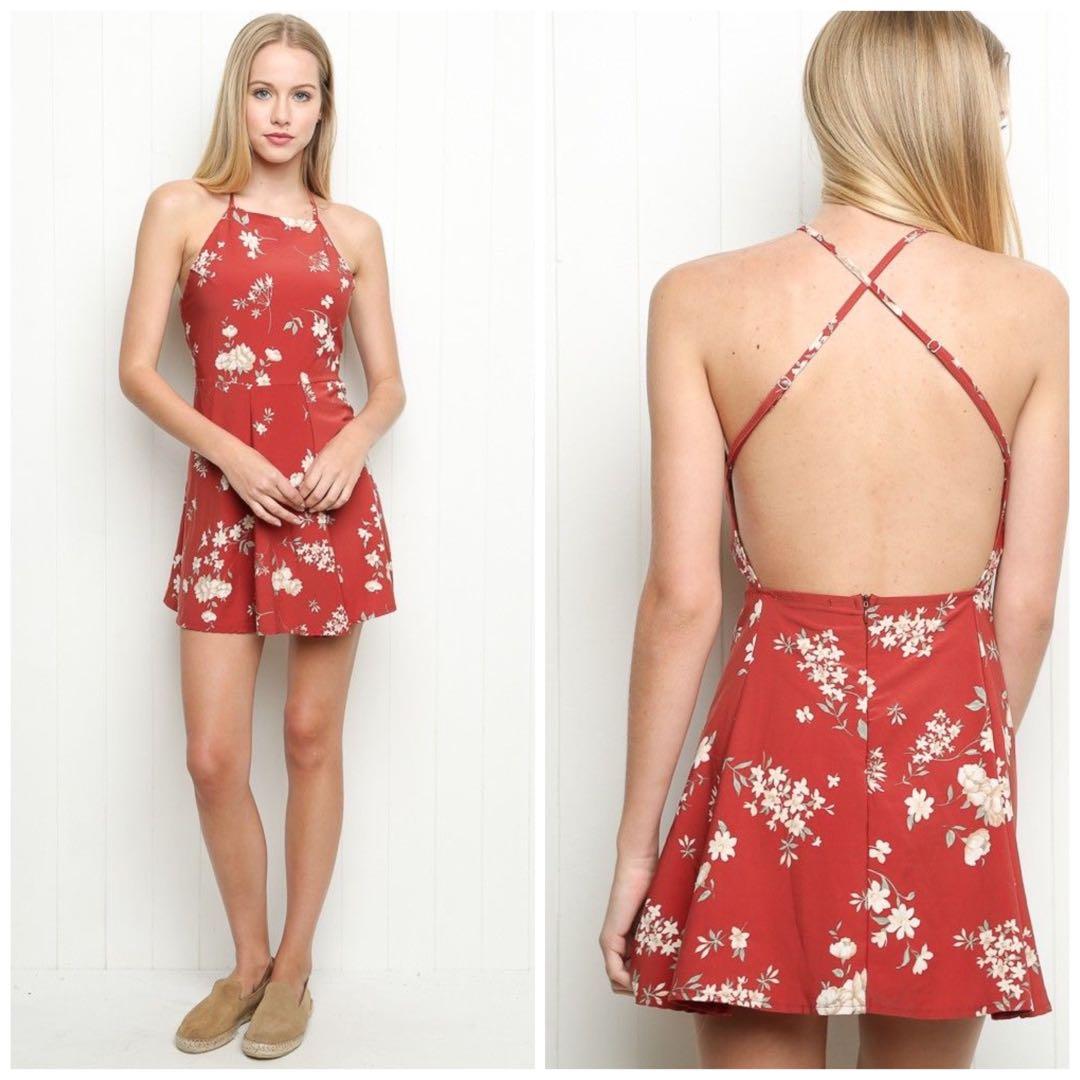 Brandy melville open back dress discount