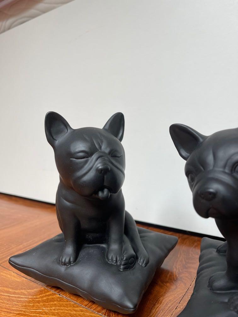 Bulldog Frenchie bookends set Furniture Home Living Home Decor