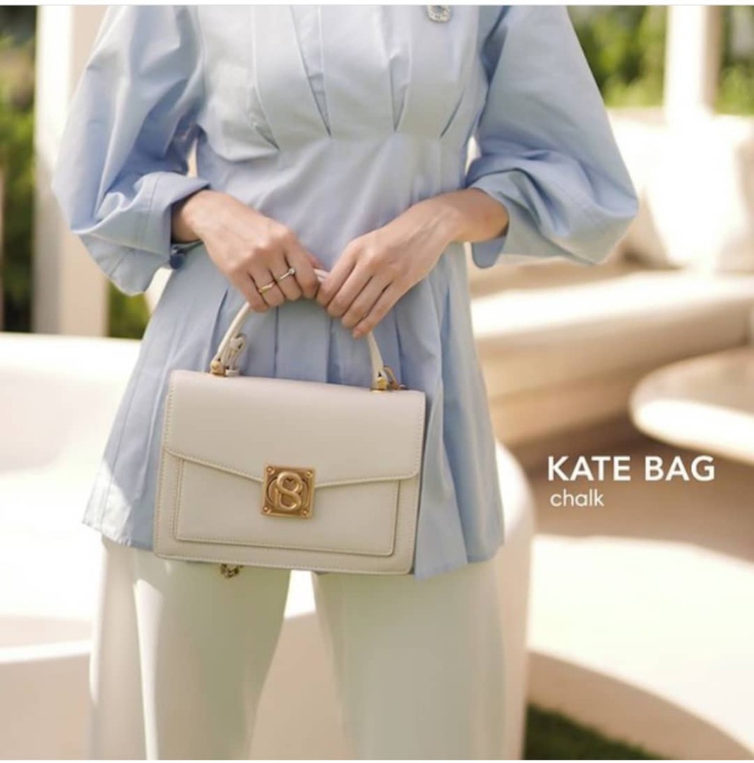 Tas buttonscarves Kate bag, Fesyen Wanita, Tas & Dompet di Carousell