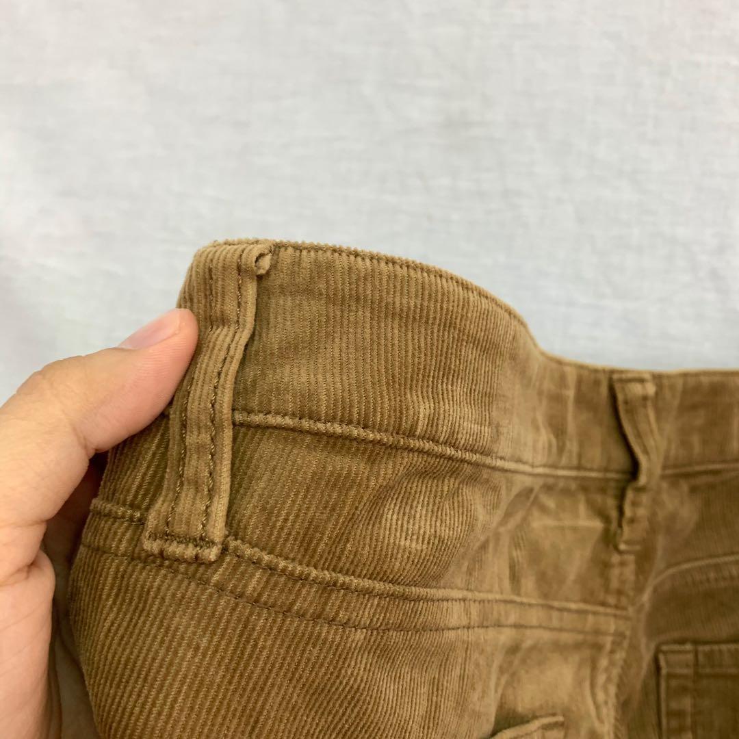  celana  highwaist corduroy  uniqlo  korduroy coklat brown 