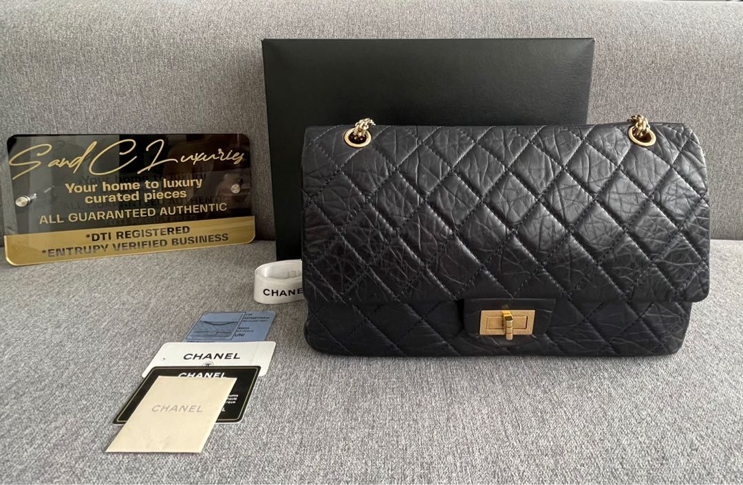Chanel reissue navy blue on sale