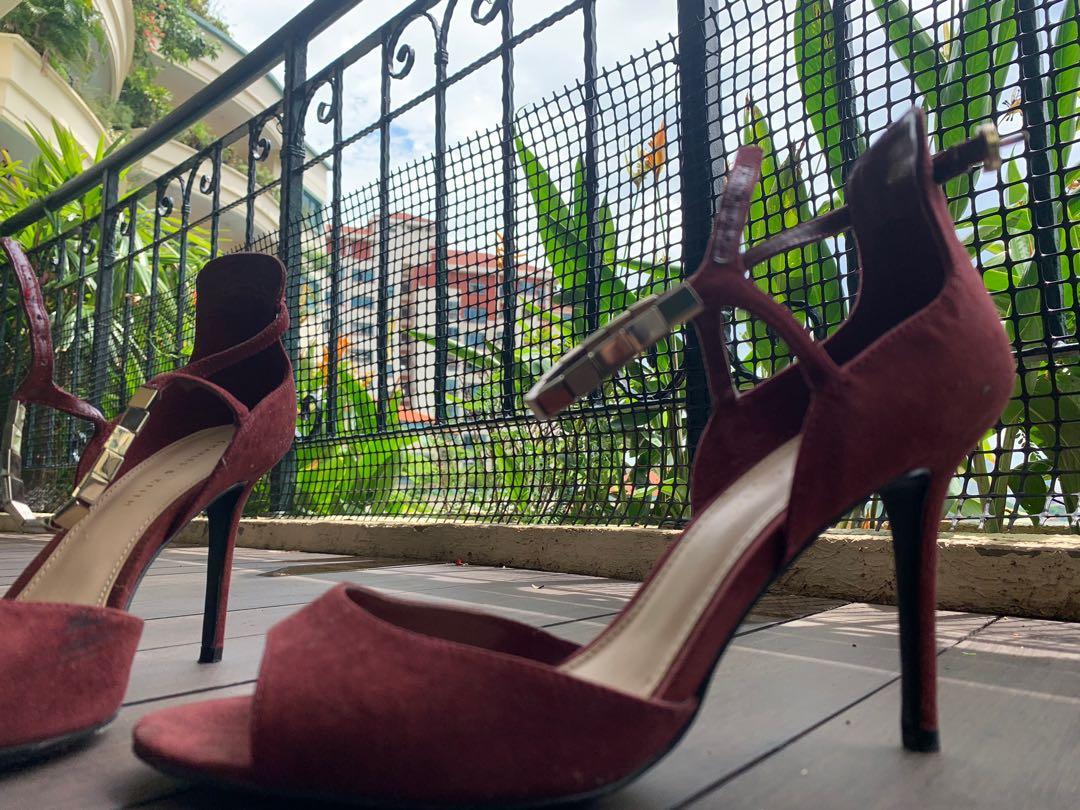 Maroon stilettos cheap