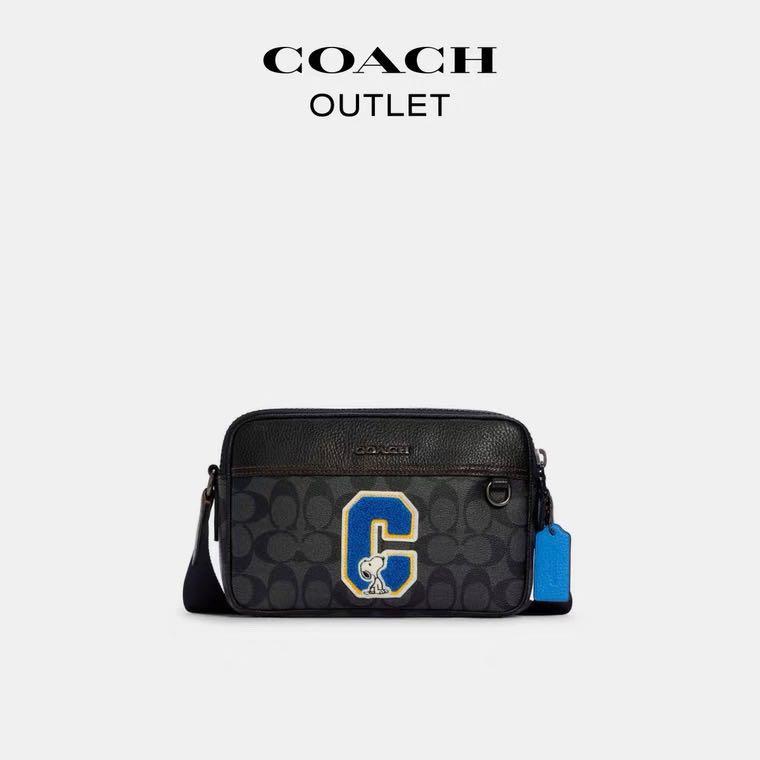 COACH X PEANUTS GRAHAM CROSSBODY IN SIGNATURE CANVAS WITH SNOOPY