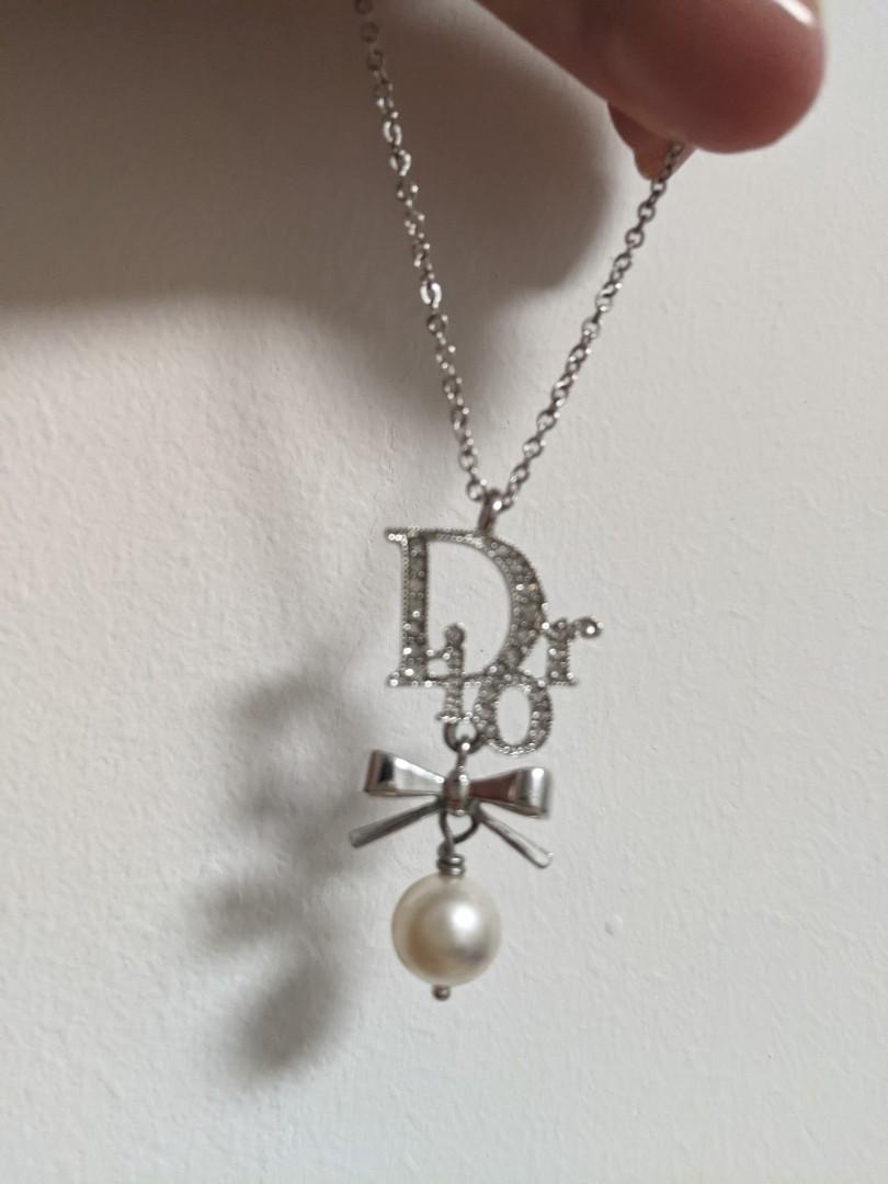 Dior Oblique Padlock Pendant Necklace SilverFinish Brass  DIOR HK