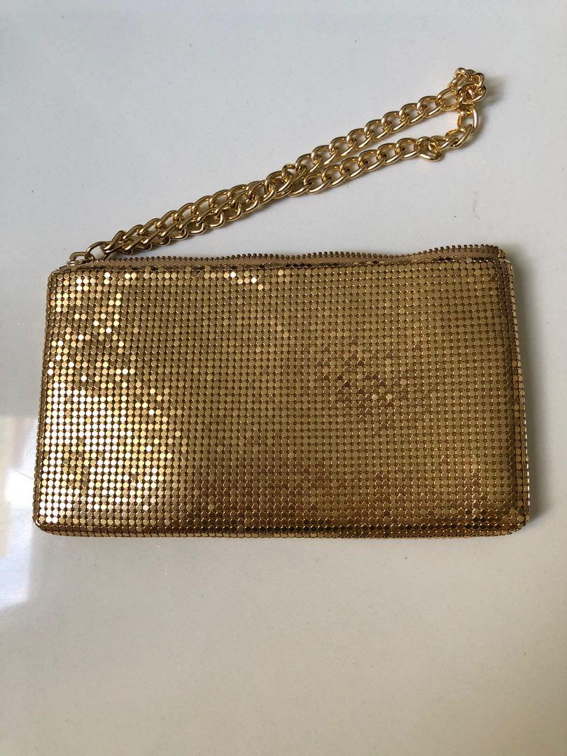 Gold wristlet clearance bag
