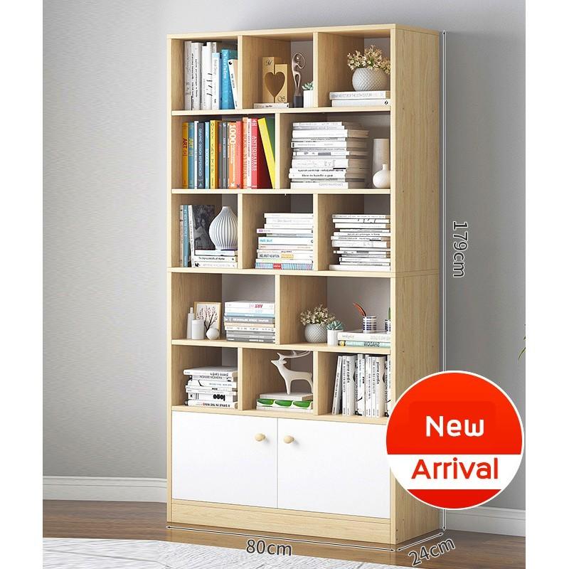 Double Size Bookshelves with Cabinet Rack, Furniture & Home Living ...