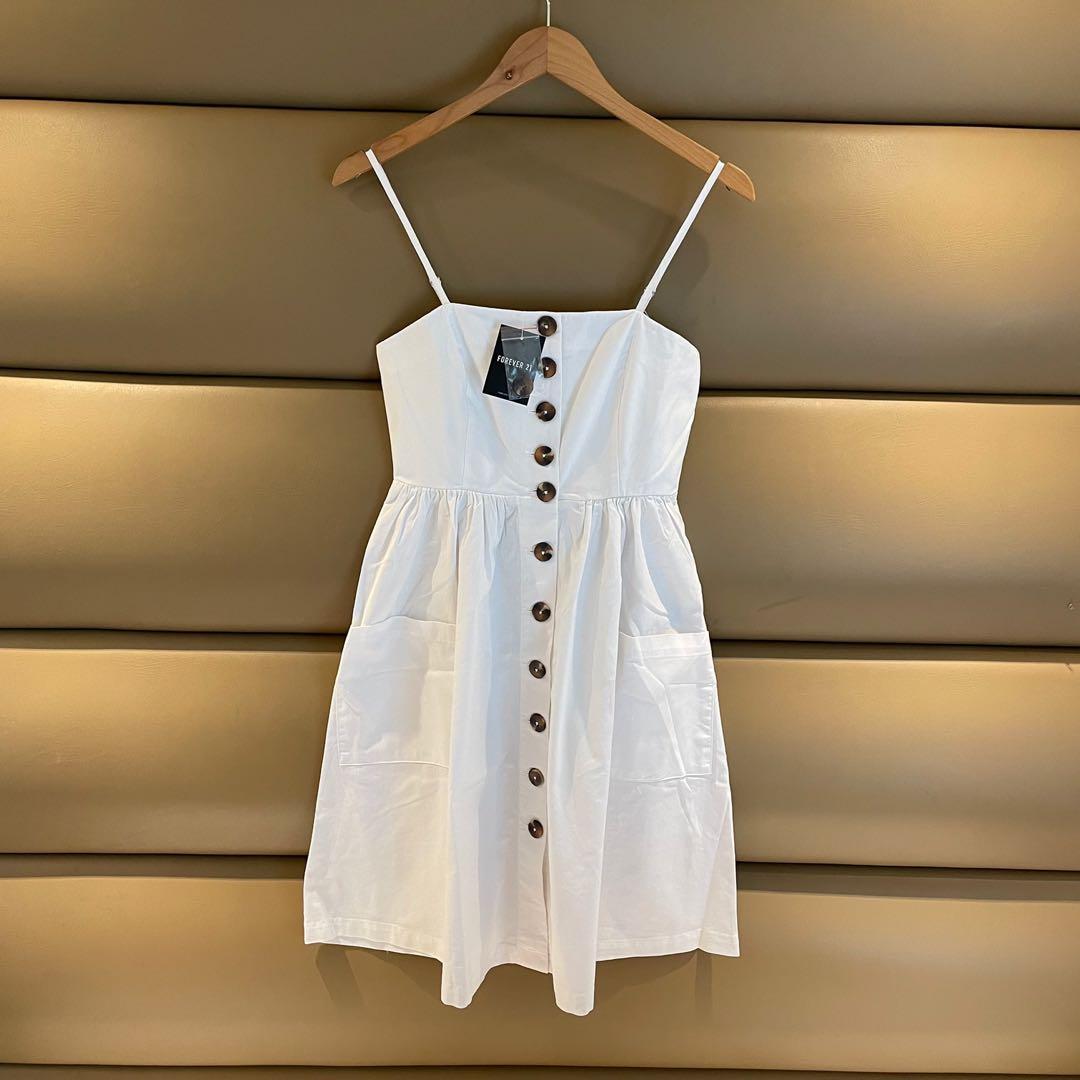 FOREVER 21 BNWT BUTTON DOWN DRESS Women s Fashion Dresses Sets Dresses on Carousell