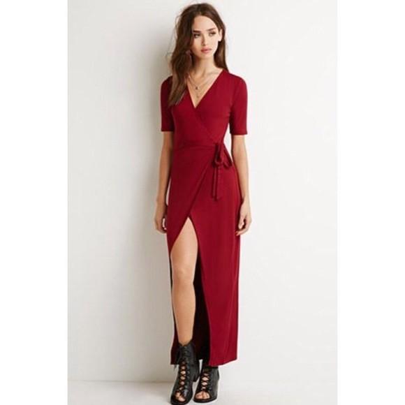 F21 wrap dress discount