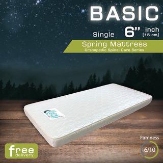 FREE DELIVERY 6” Single Spring Mattress