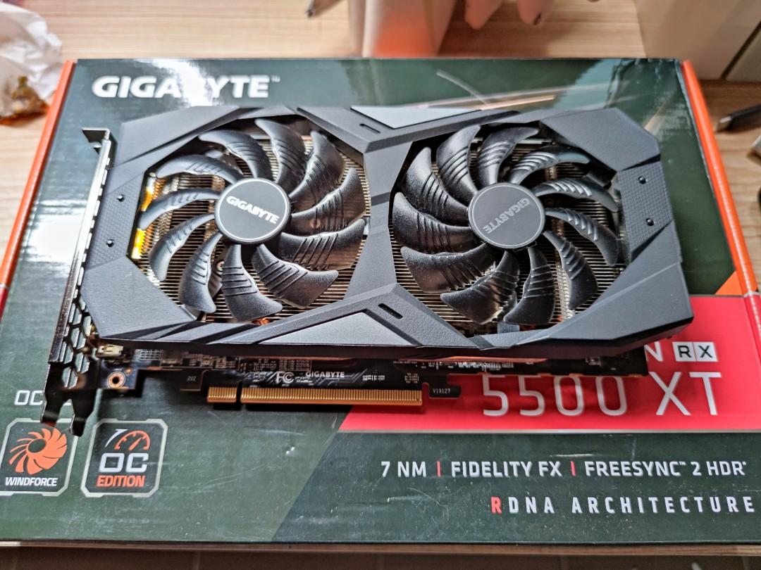 Gigabyte RX5500XT OC 4GB GDDR6 Computers Tech Parts