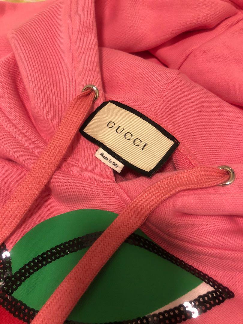 Gucci GG Apple Print Hoodie 寬鬆衛衣, 女裝, 外套及戶外衣服- Carousell